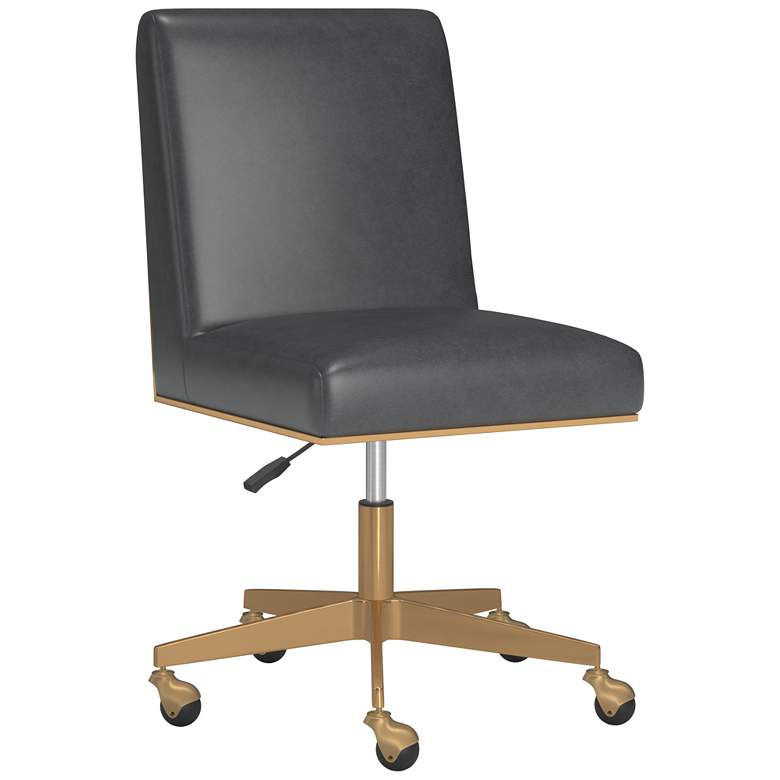 Image 1 Sunpan Dean Office Chair Brushed Brass Bravo Portabella