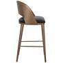 3_Sunpan Dezirae Barstool Antique Brass Charcoal Black Leather more views