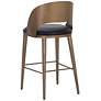4_Sunpan Dezirae Barstool Antique Brass Charcoal Black Leather more views