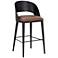 Sunpan Dezirae Barstool Black Cognac Leather