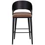 2_Sunpan Dezirae Barstool Black Cognac Leather more views
