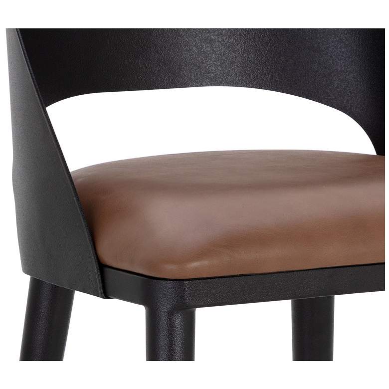 Image 6 Sunpan Dezirae Barstool Black Cognac Leather more views