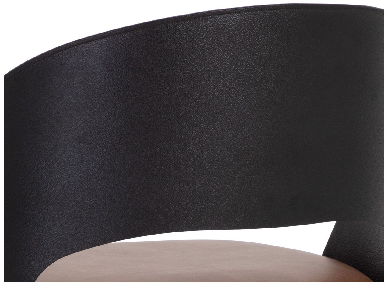 Sunpan Dezirae Barstool Black Cognac Leather