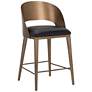 1_Sunpan Dezirae Counter Stool Antique Brass Charcoal Black Leather