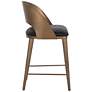 3_Sunpan Dezirae Counter Stool Antique Brass Charcoal Black Leather more views