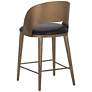 4_Sunpan Dezirae Counter Stool Antique Brass Charcoal Black Leather more views