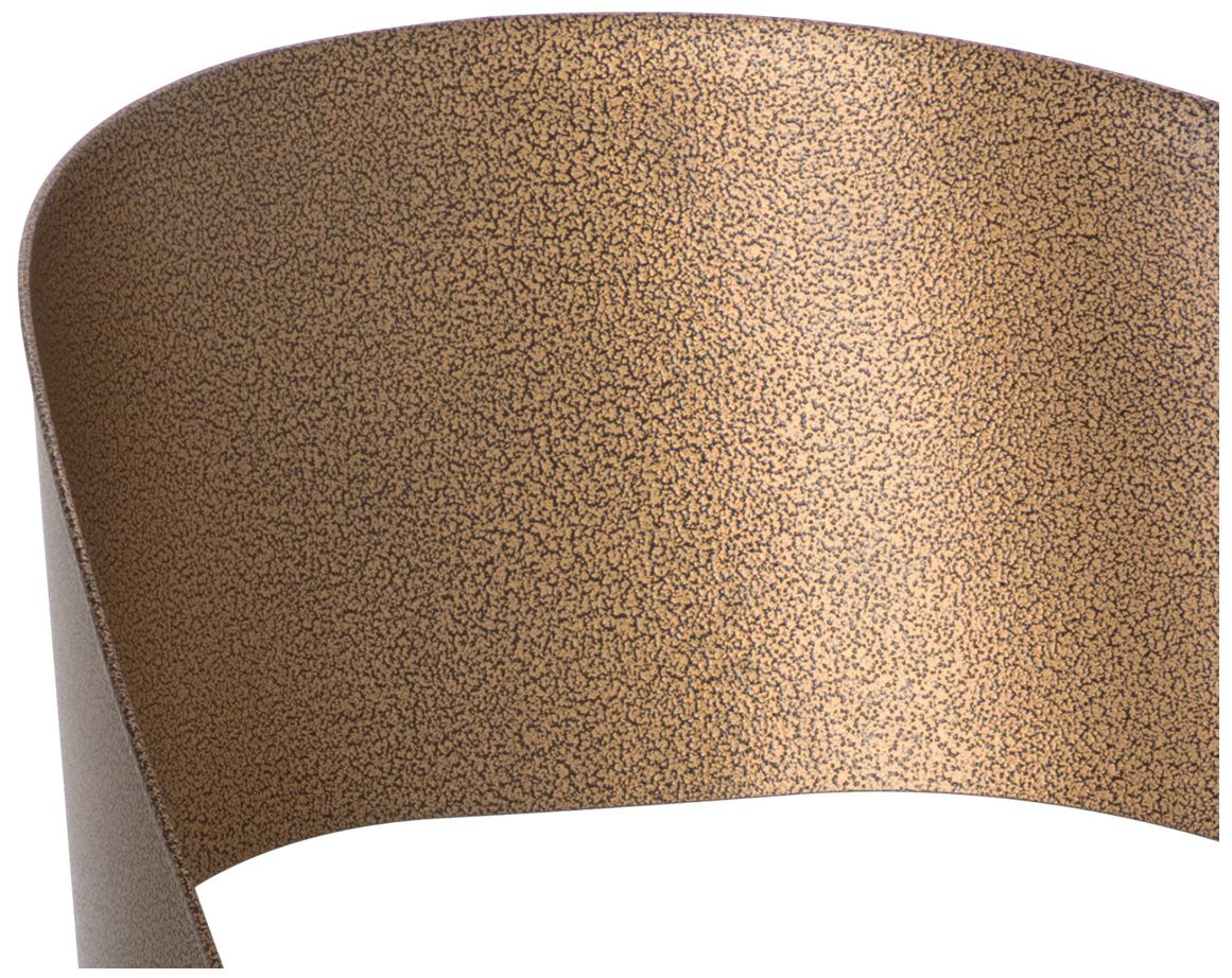 Image 7 Sunpan Dezirae Counter Stool Antique Brass Charcoal Black Leather more views