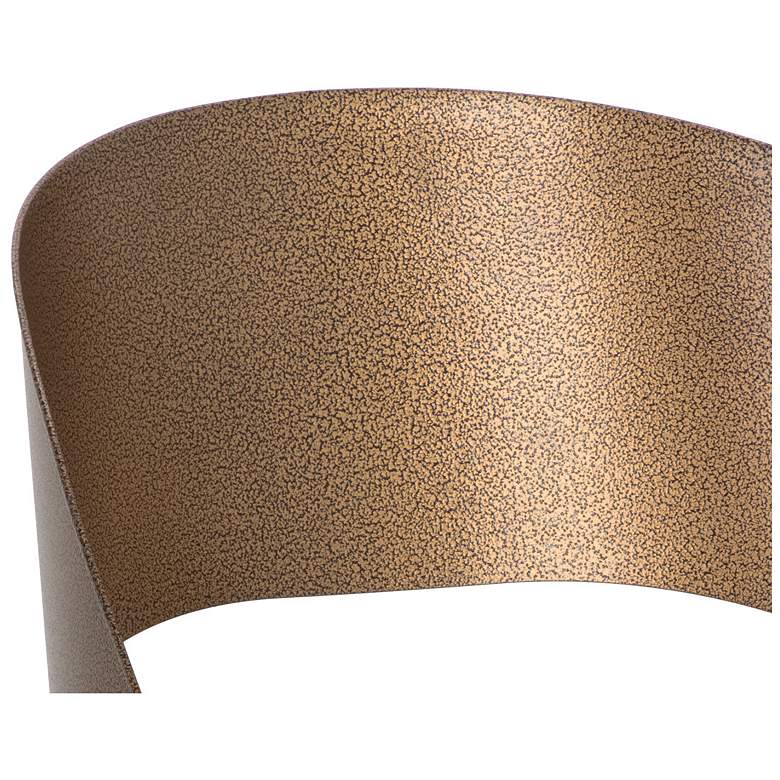 Image 7 Sunpan Dezirae Counter Stool Antique Brass Charcoal Black Leather more views