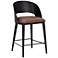Sunpan Dezirae Counter Stool Black Cognac Leather