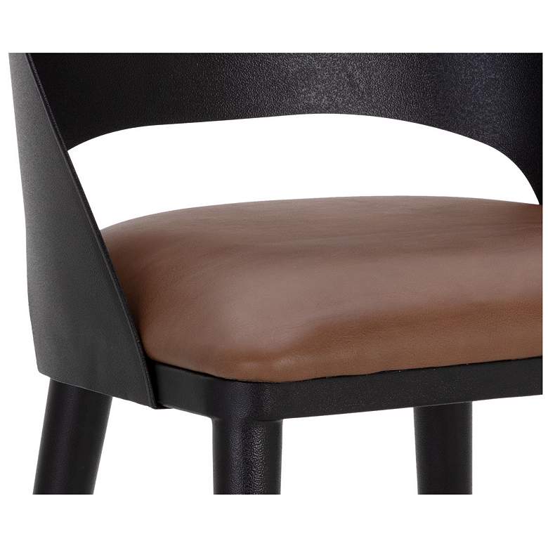 Image 5 Sunpan Dezirae Counter Stool Black Cognac Leather more views