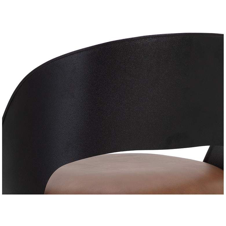 Image 7 Sunpan Dezirae Counter Stool Black Cognac Leather more views