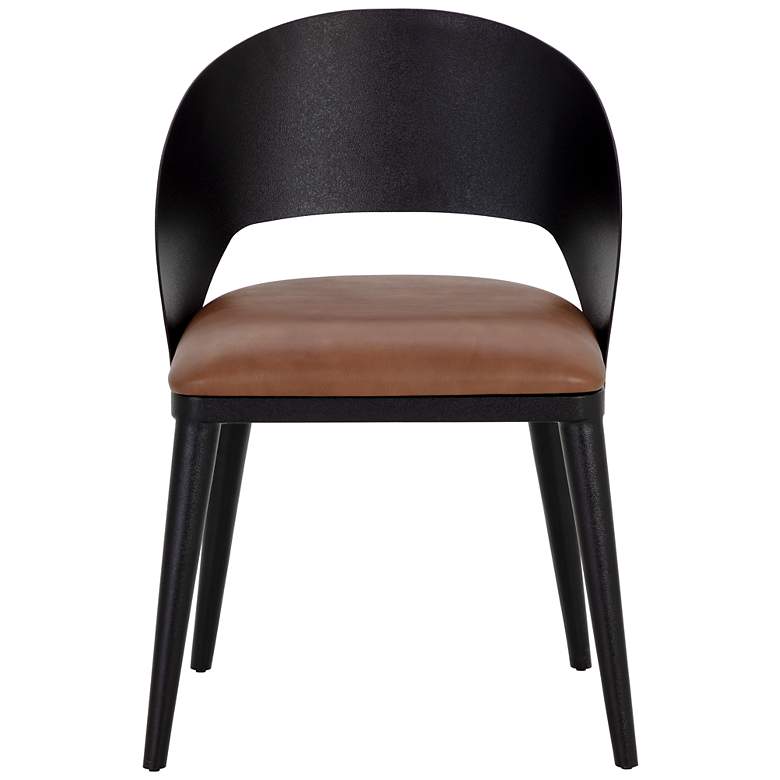 Image 3 Sunpan Dezirae Dining Chair Black Cognac Leather more views