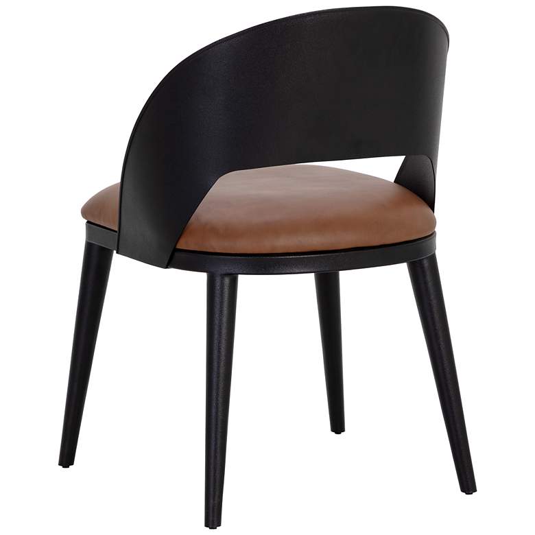 Image 5 Sunpan Dezirae Dining Chair Black Cognac Leather more views