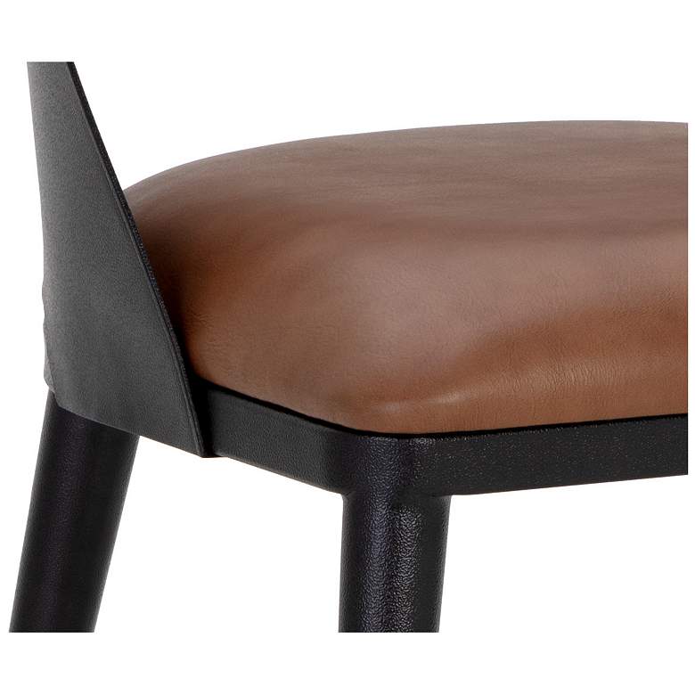 Image 6 Sunpan Dezirae Dining Chair Black Cognac Leather more views