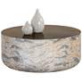 1_Sunpan Diaz Coffee Table Marble Look Antique Brass