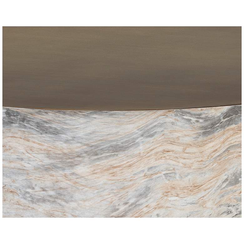 Image 5 Sunpan Diaz Coffee Table Marble Look Antique Brass more views