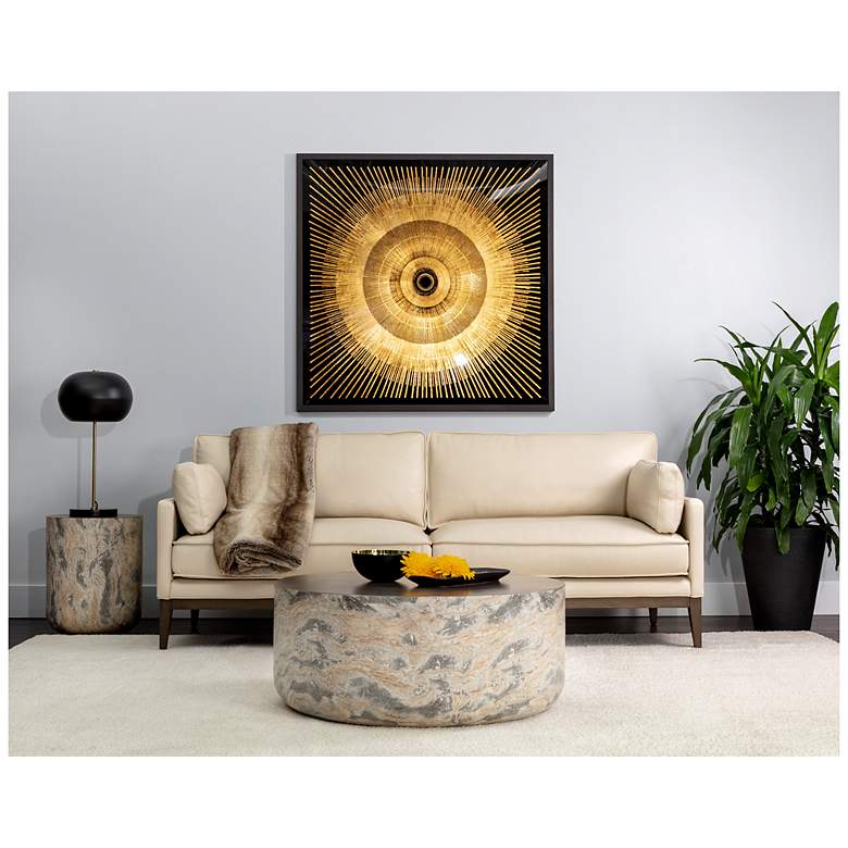 Image 6 Sunpan Diaz Coffee Table Marble Look Antique Brass more views