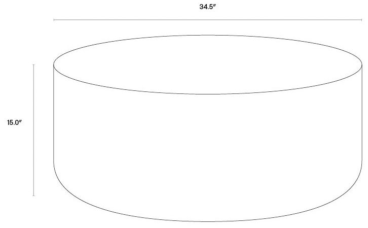 Sunpan Diaz Coffee Table Marble Look Antique Brass