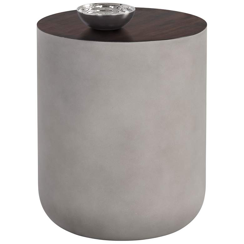 Image 1 Sunpan Diaz End Table Gray Wood Grain Brown