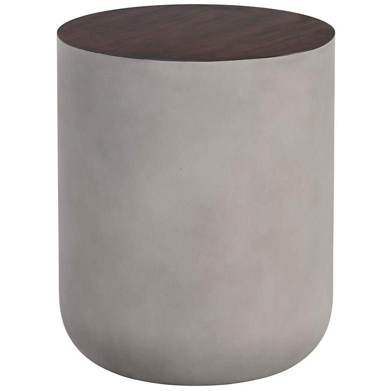 Image 2 Sunpan Diaz End Table Gray Wood Grain Brown more views