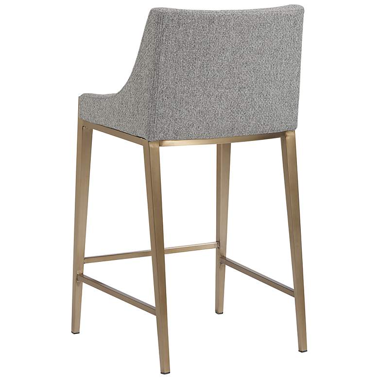 Image 4 Sunpan Dionne 19 3/4" Monument Pebble Gray Counter Height Stool more views