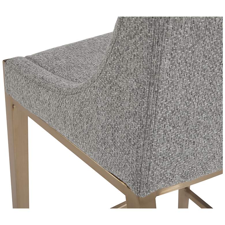 Image 6 Sunpan Dionne 19 3/4" Monument Pebble Gray Counter Height Stool more views