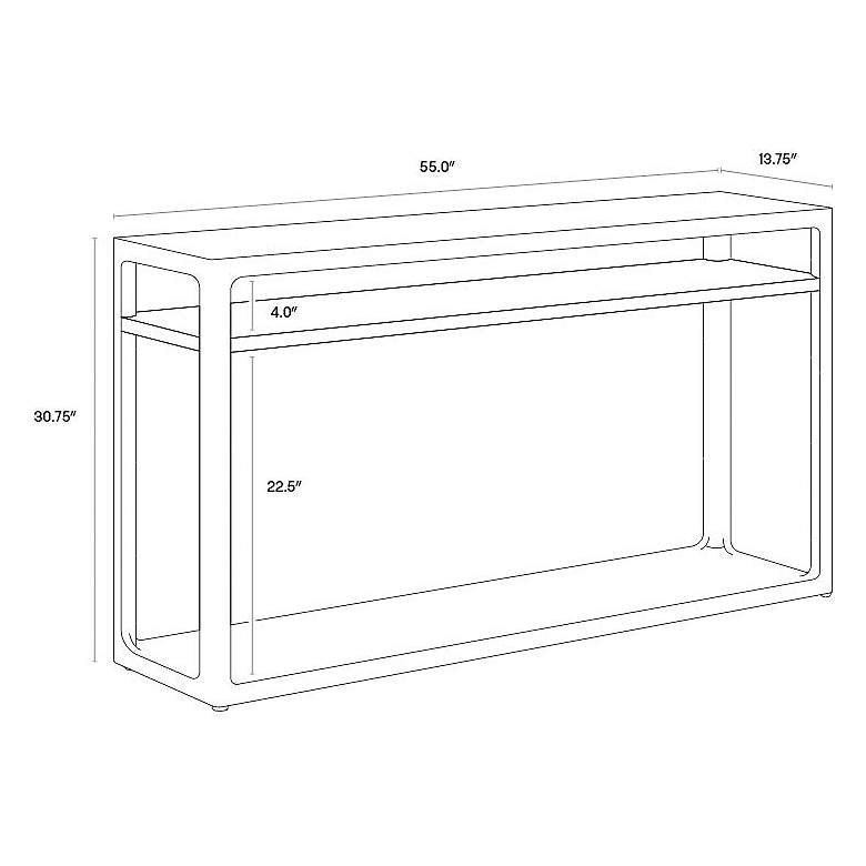 Image 7 Sunpan Doncaster Console Table Smoke Gray more views