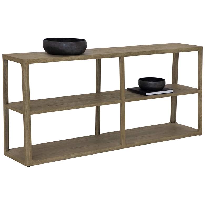 Image 1 Sunpan Doncaster Low Bookcase Smoke Gray