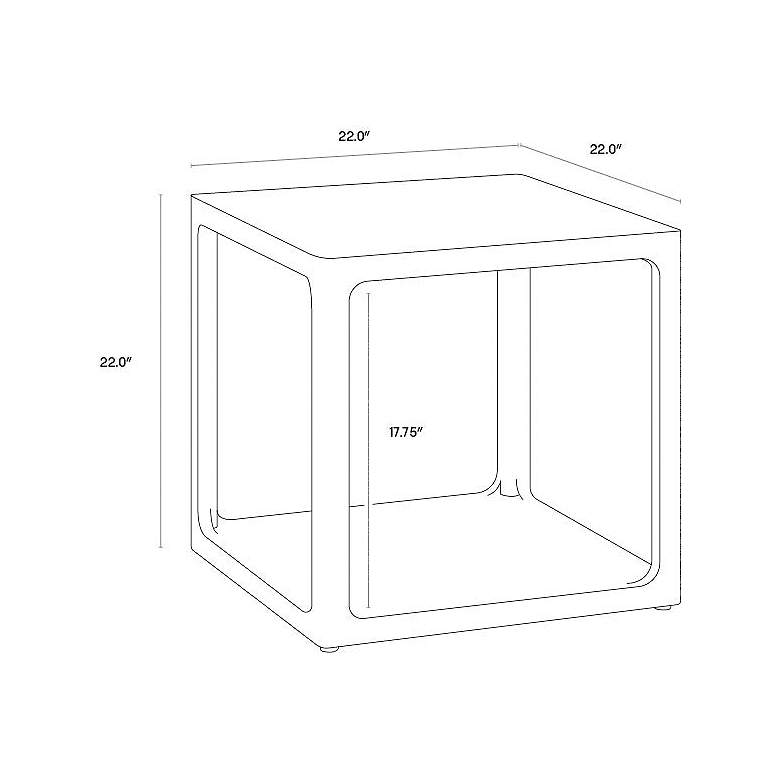 Image 5 Sunpan Doncaster Side Table Smoke Gray more views