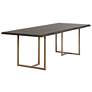 2_Sunpan Donnelly Dining Table Antique Brass Dark Mango 95" more views