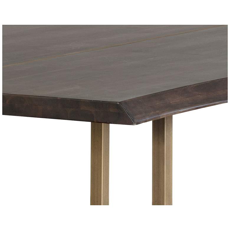 Image 4 Sunpan Donnelly Dining Table Antique Brass Dark Mango 95" more views