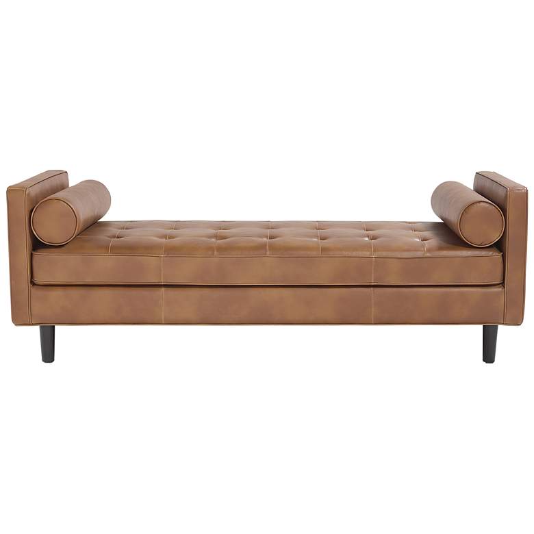 Image 2 Sunpan Donnie Bench Black Tobacco Tan more views