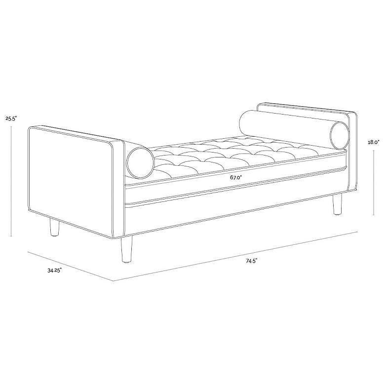 Image 6 Sunpan Donnie Bench Natural Mina Ivory more views