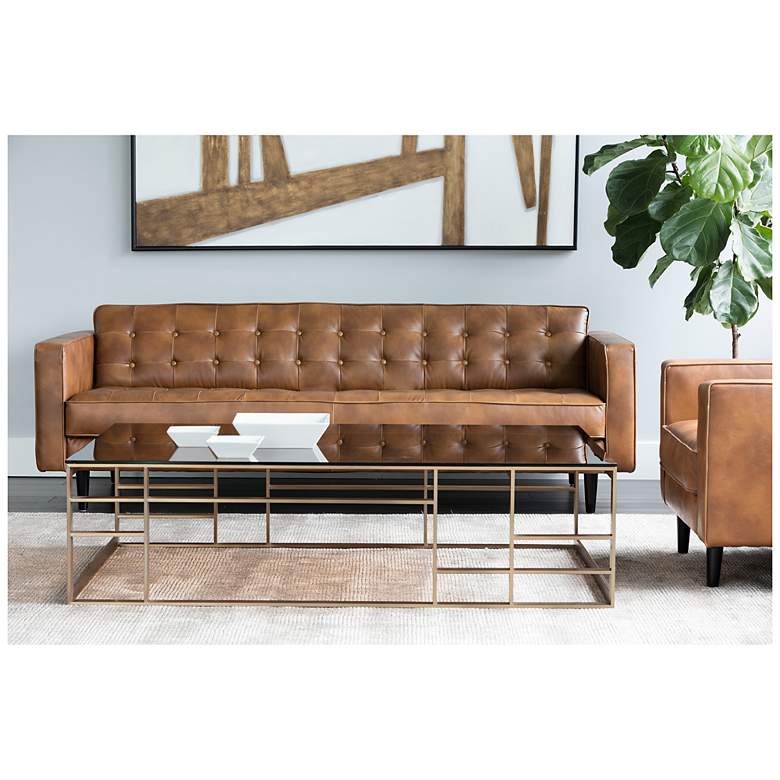 Image 5 Sunpan Donnie Sofa Tobacco Tan more views