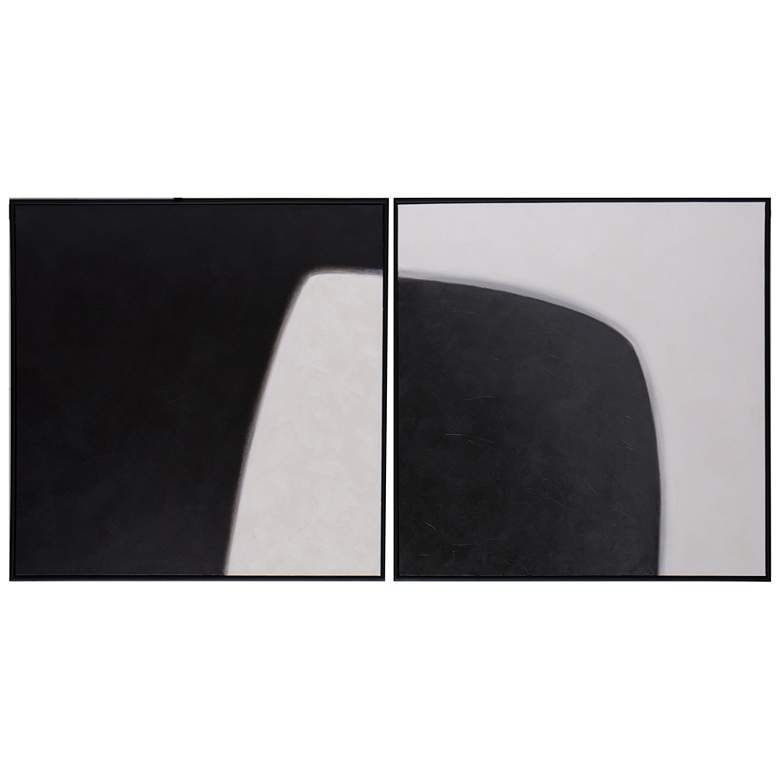 Image 1 Sunpan Double Cross (Set of 2) 48" X 48" Black Floater Frame