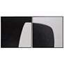 1_Sunpan Double Cross (Set of 2) 48" X 48" Black Floater Frame