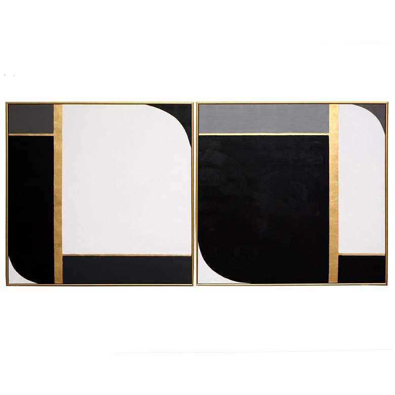 Image 1 Sunpan Double Exposure (Set of 2) 48" X 48" Gold Floater Frame