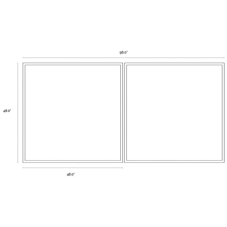 Image 2 Sunpan Double Exposure (Set of 2) 48" X 48" Gold Floater Frame more views