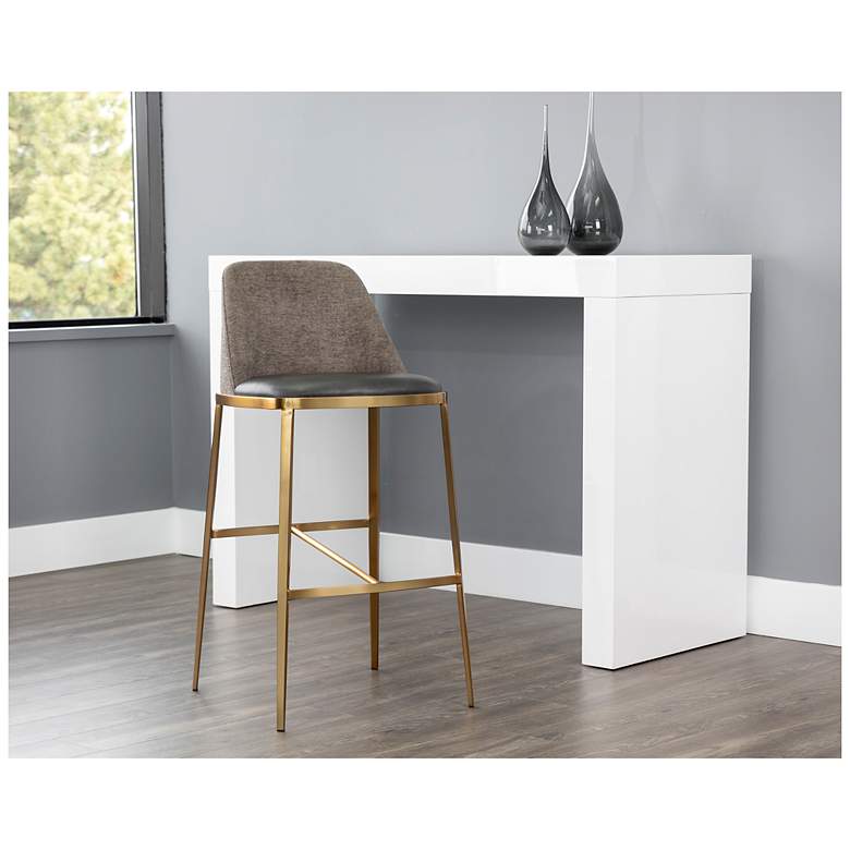 Image 5 Sunpan Dover Barstool Bravo Portabella and Sparrow Gray more views
