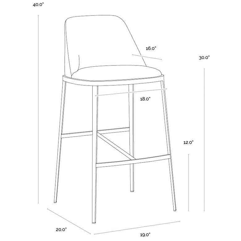 Image 4 Sunpan Dover Barstool Napa Stone and Polo Club Stone more views