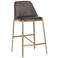 Sunpan Dover Counter Stool Bravo Portabella and Sparrow Gray