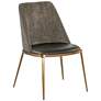 2_Sunpan Dover Dining Chair Bravo Portabella and Sparrow Gray Set of 2