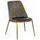Sunpan Dover Dining Chair Bravo Portabella and Sparrow Gray Set of 2