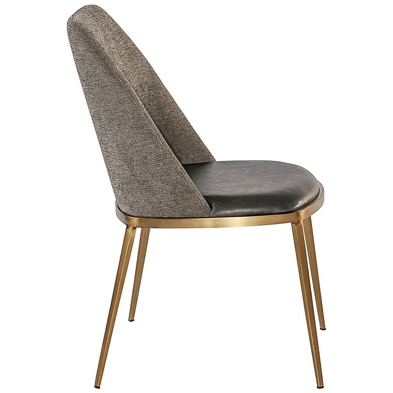 Image 4 Sunpan Dover Dining Chair Bravo Portabella and Sparrow Gray Set of 2 more views