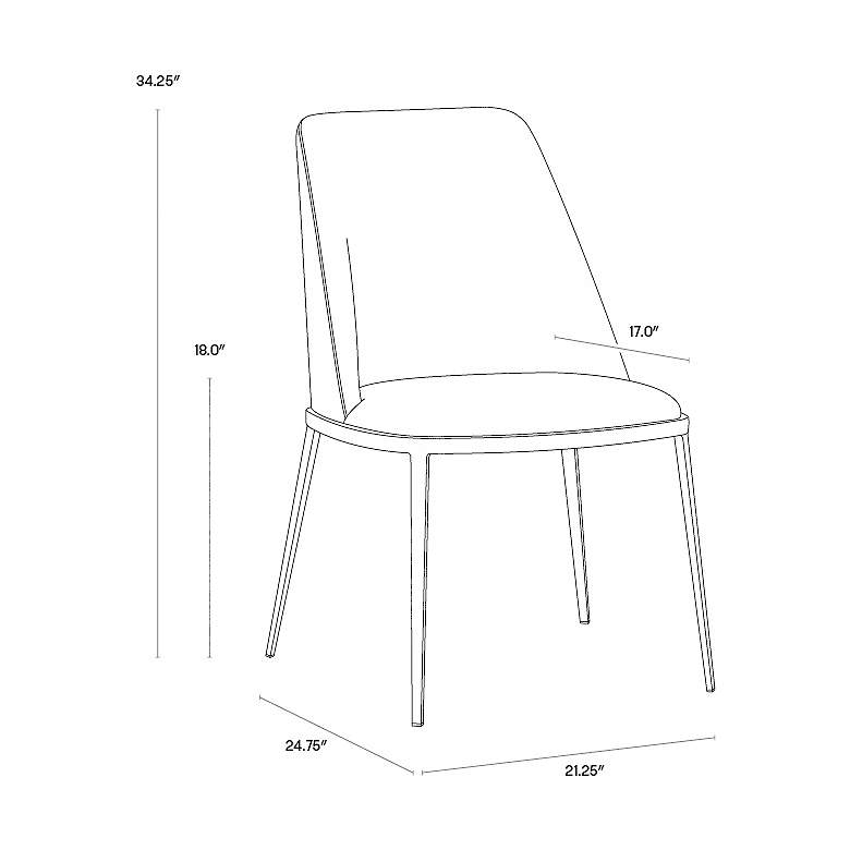 Image 7 Sunpan Dover Dining Chair Bravo Portabella and Sparrow Gray Set of 2 more views