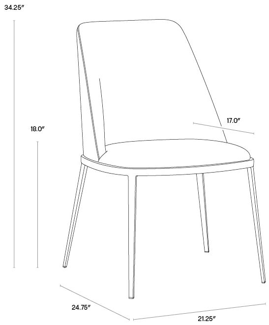 Sunpan Dover Dining Chair Napa Stone and Polo Club Stone Set of 2