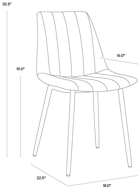 Sunpan Drew Dining Chair Black Bravo Portabella Set of 2