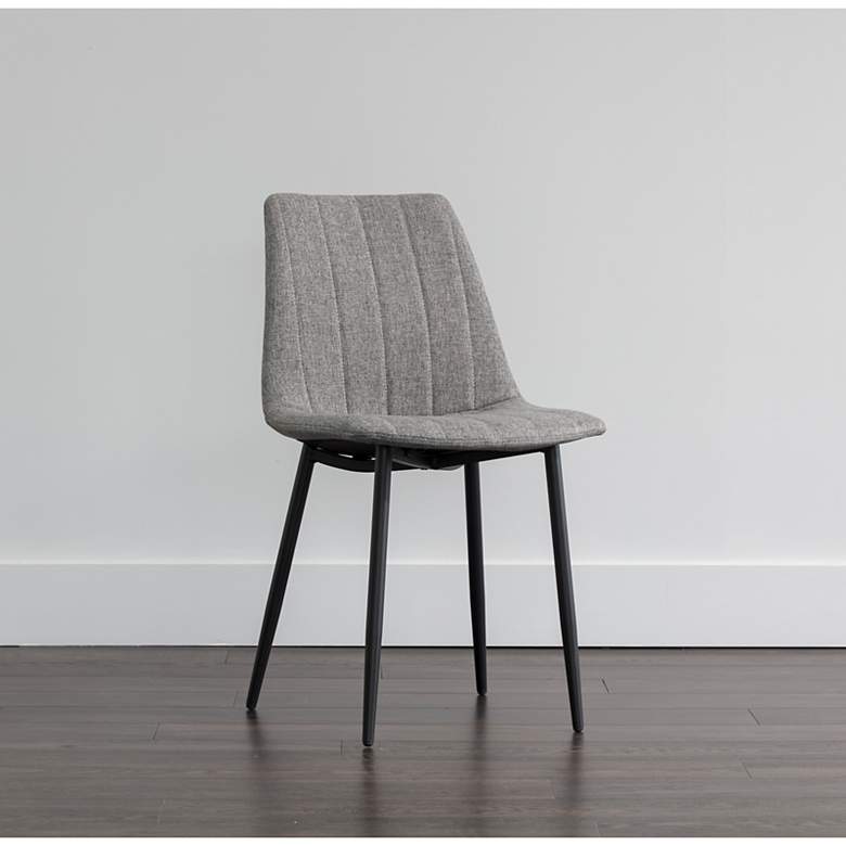 Image 1 Sunpan Drew Dining Chair Black Light Gray Set of 2
