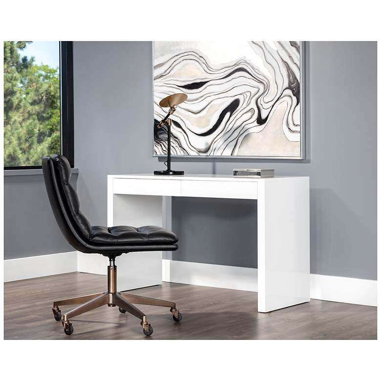 Image 4 Sunpan Dutad Desk High Gloss White more views
