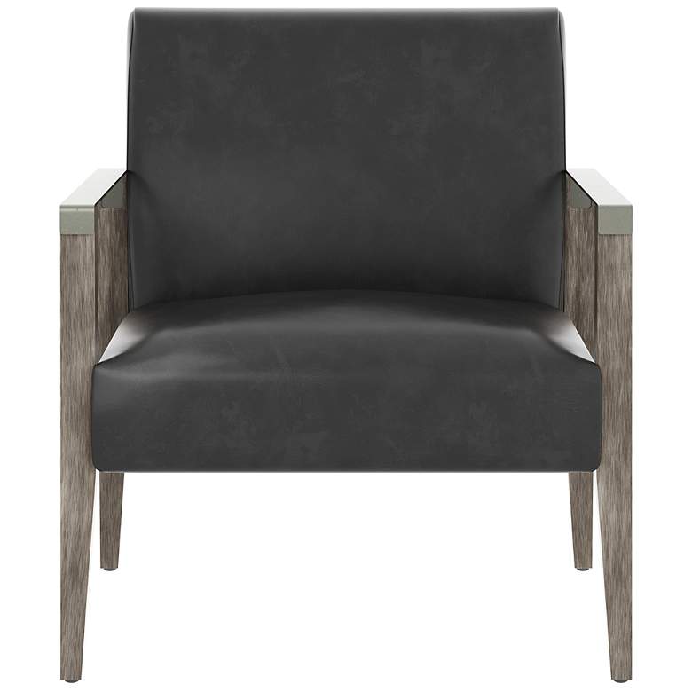Image 3 Sunpan Earl Lounge Chair Ash Gray Brentwood Charcoal Leather more views
